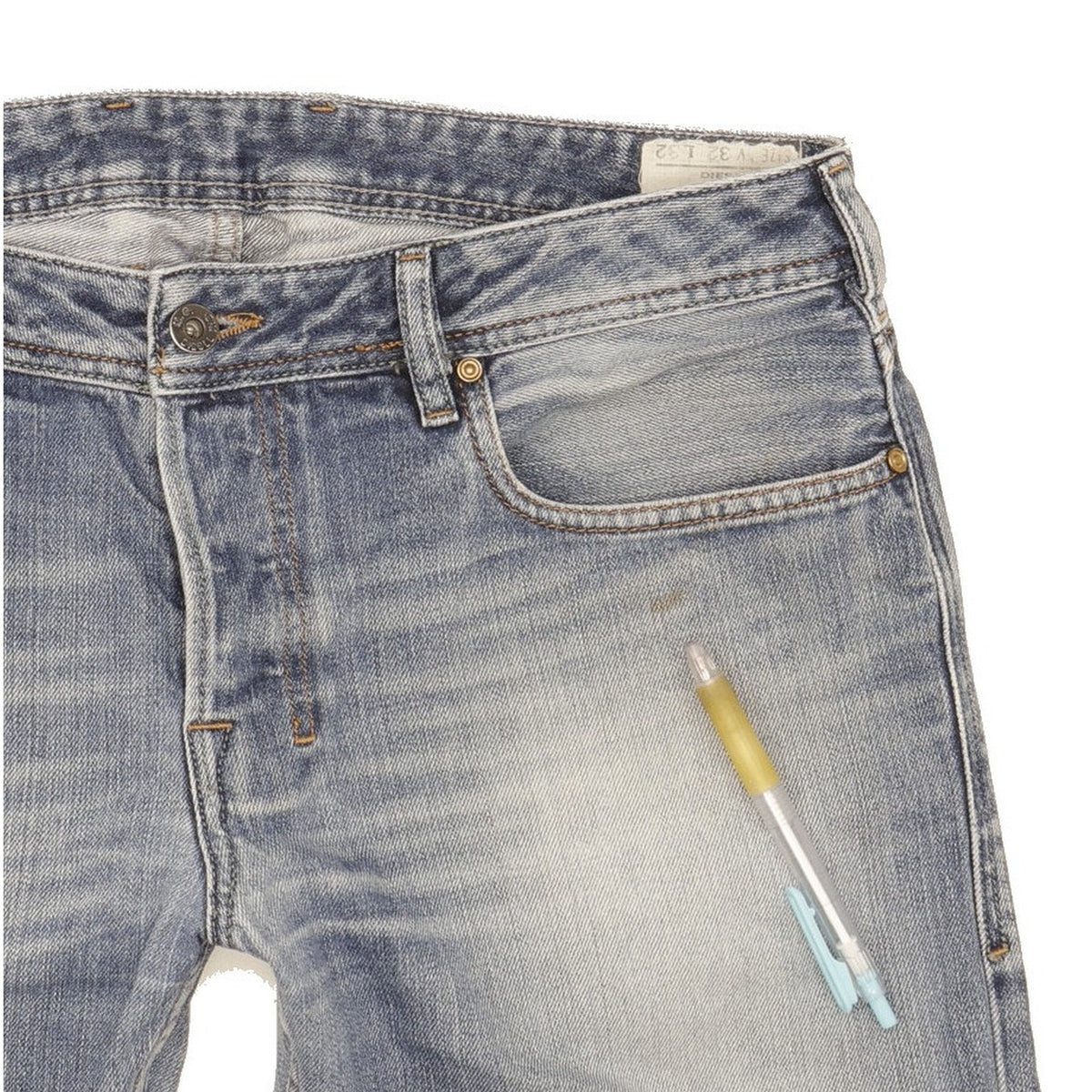 Diesel Zatiny Men Blue Straight Slim Jeans W32 L32