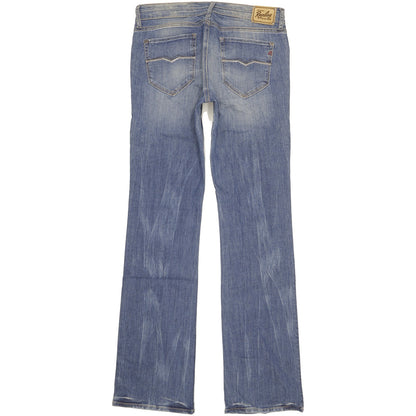 Replay Ramean Women Blue Bootcut Slim Stretch Jeans W31 L34