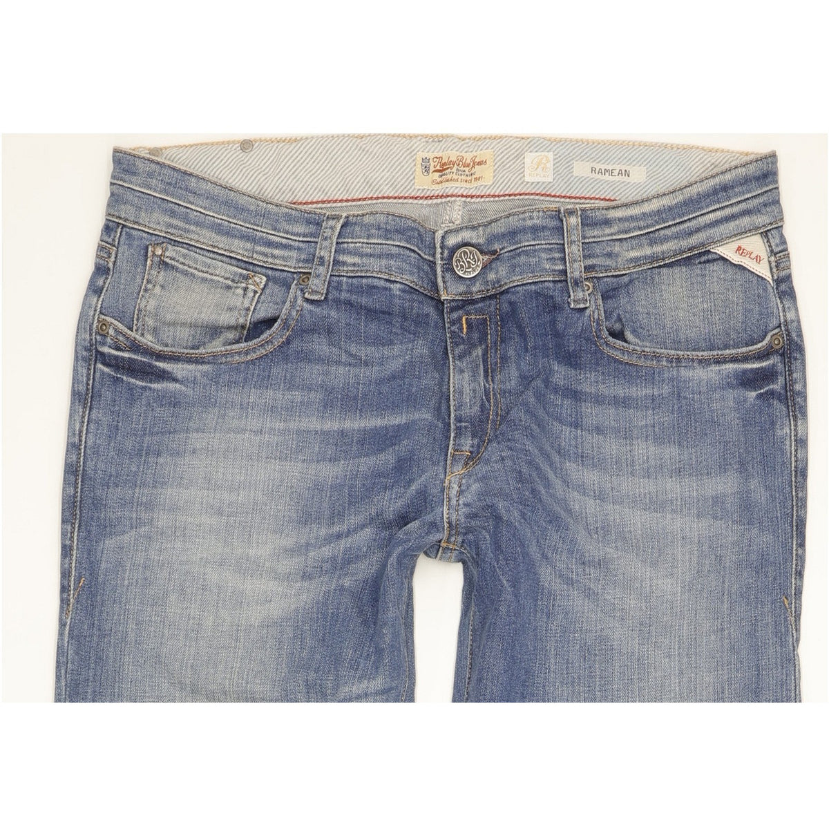 Replay Ramean Women Blue Bootcut Slim Stretch Jeans W31 L34