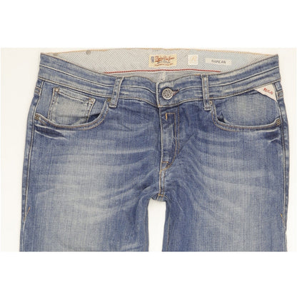 Replay Ramean Women Blue Bootcut Slim Stretch Jeans W31 L34