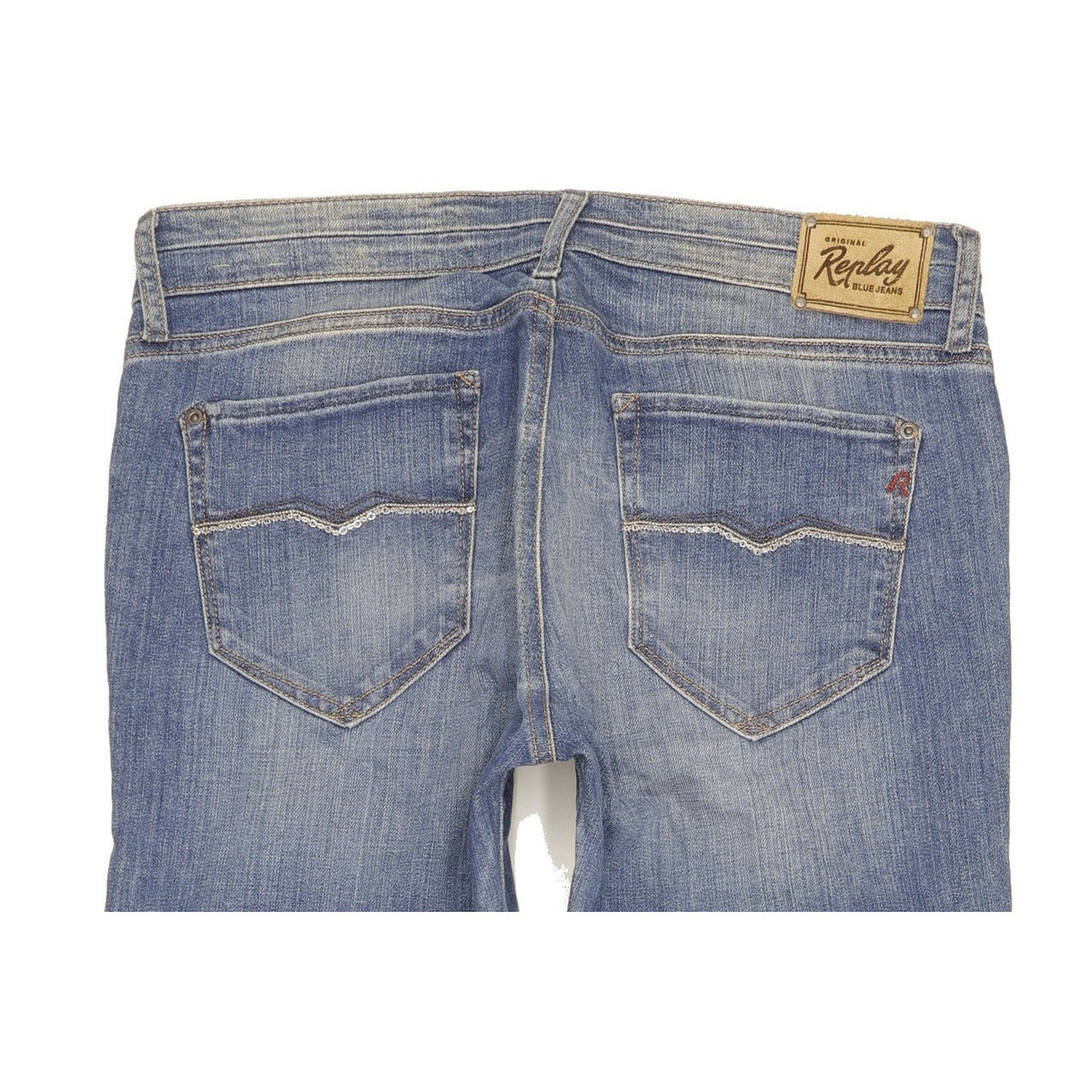 Replay Ramean Women Blue Bootcut Slim Stretch Jeans W31 L34