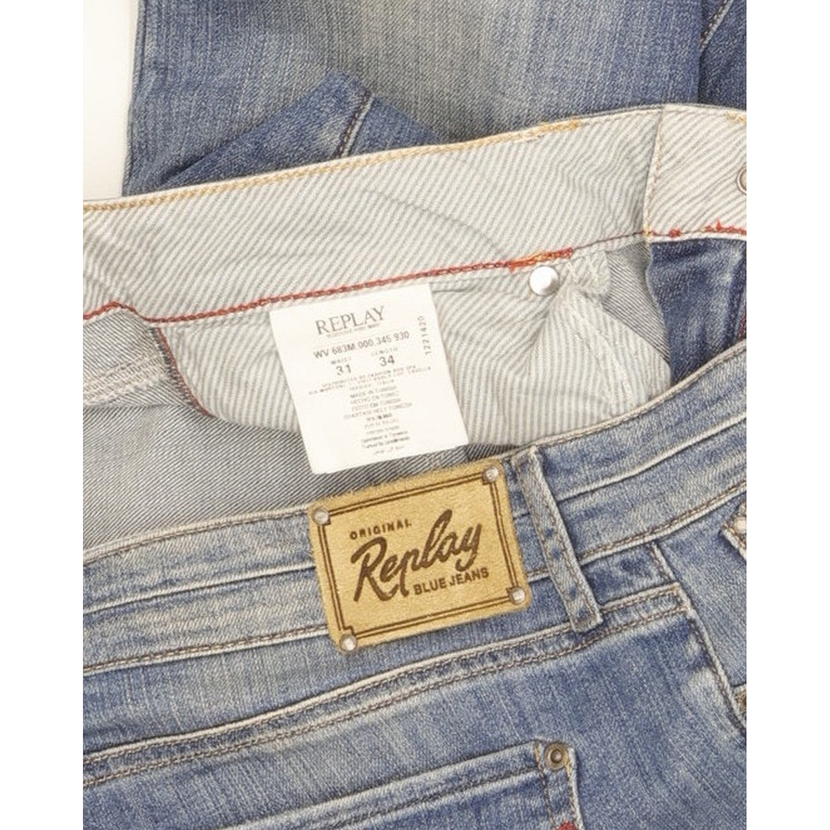 Replay Ramean Women Blue Bootcut Slim Stretch Jeans W31 L34