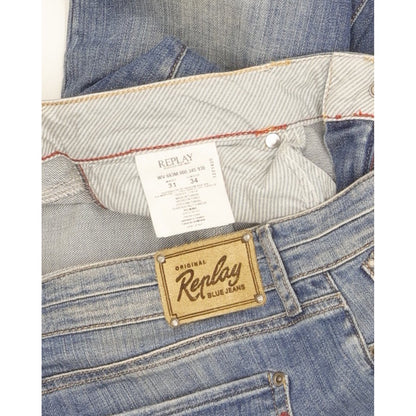 Replay Ramean Women Blue Bootcut Slim Stretch Jeans W31 L34