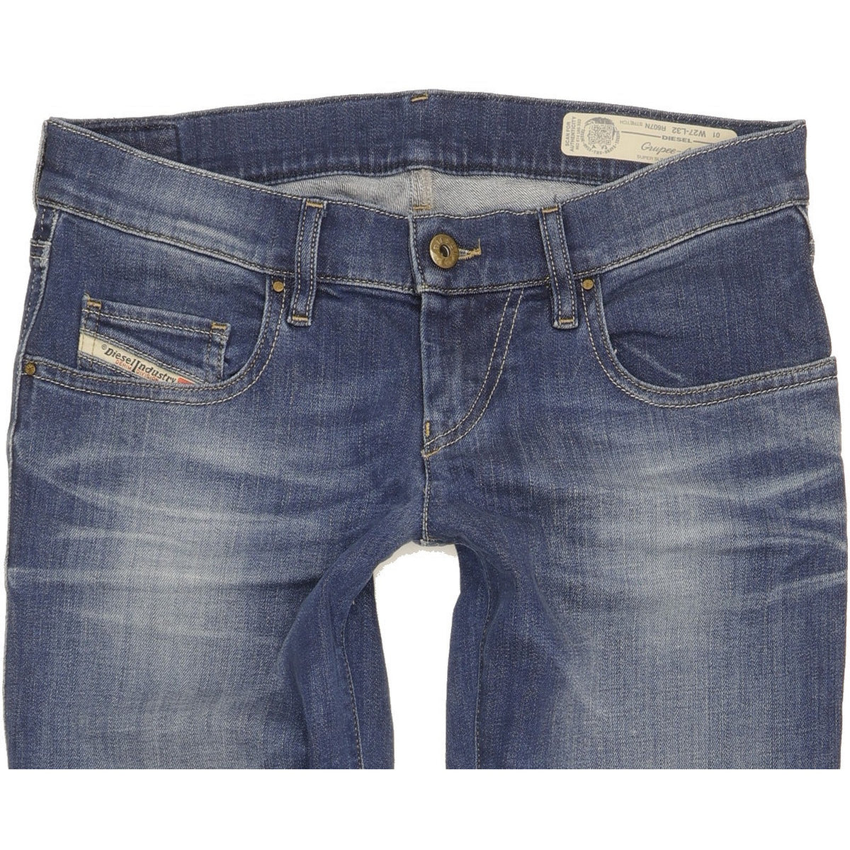 Diesel Grupee Women Blue Skinny Slim Stretch Jeans W27 L32