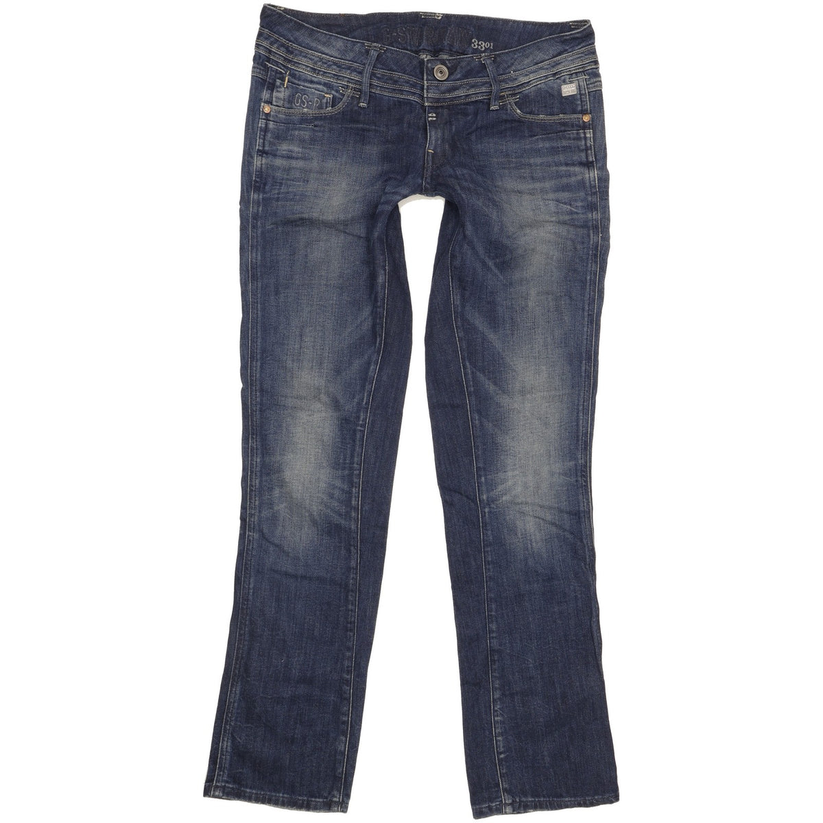 G-Star Heller Women Blue Straight Slim Stretch Jeans W31 L32