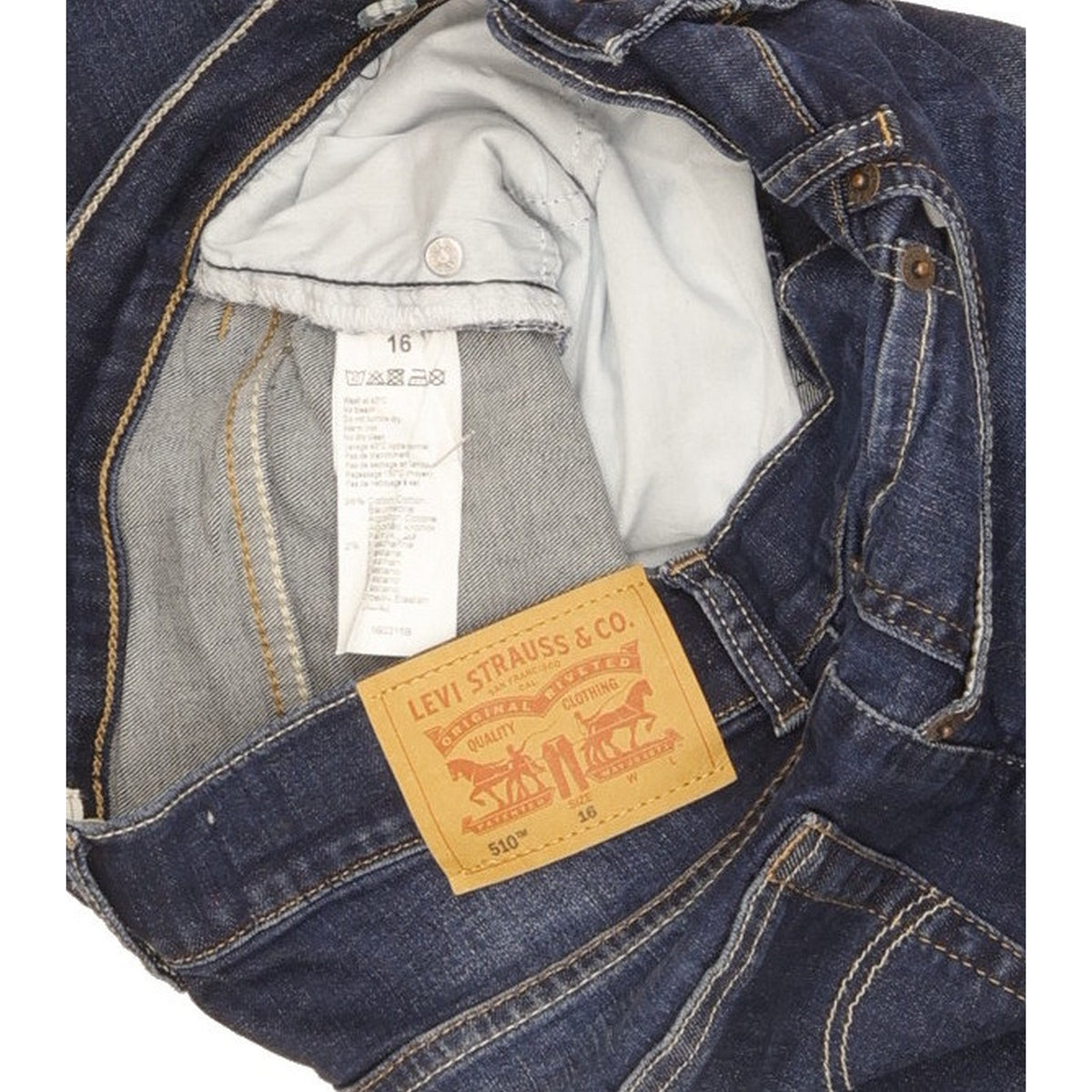 Levi's 510 Kids Blue Skinny Slim Stretch Jeans W26 L32