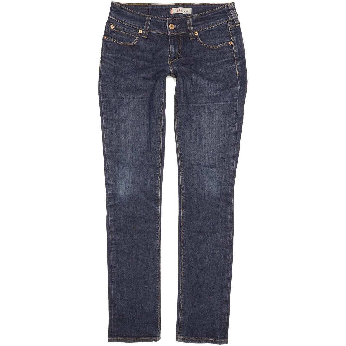 Levi's 571 Women Blue Straight Slim Stretch Jeans W29 L33