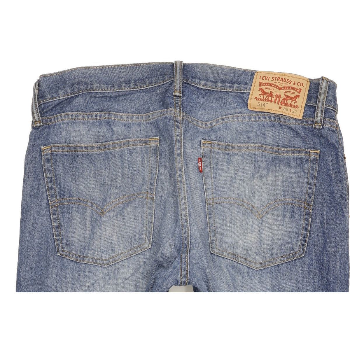 Levi's 514 Men Blue Straight Slim Jeans W36 L32