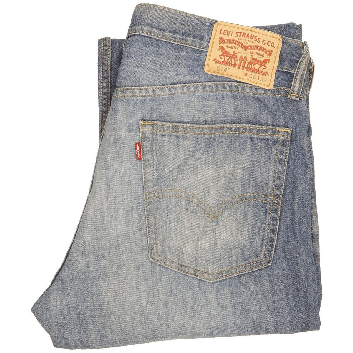 Levi's 514 Men Blue Straight Slim Jeans W36 L32