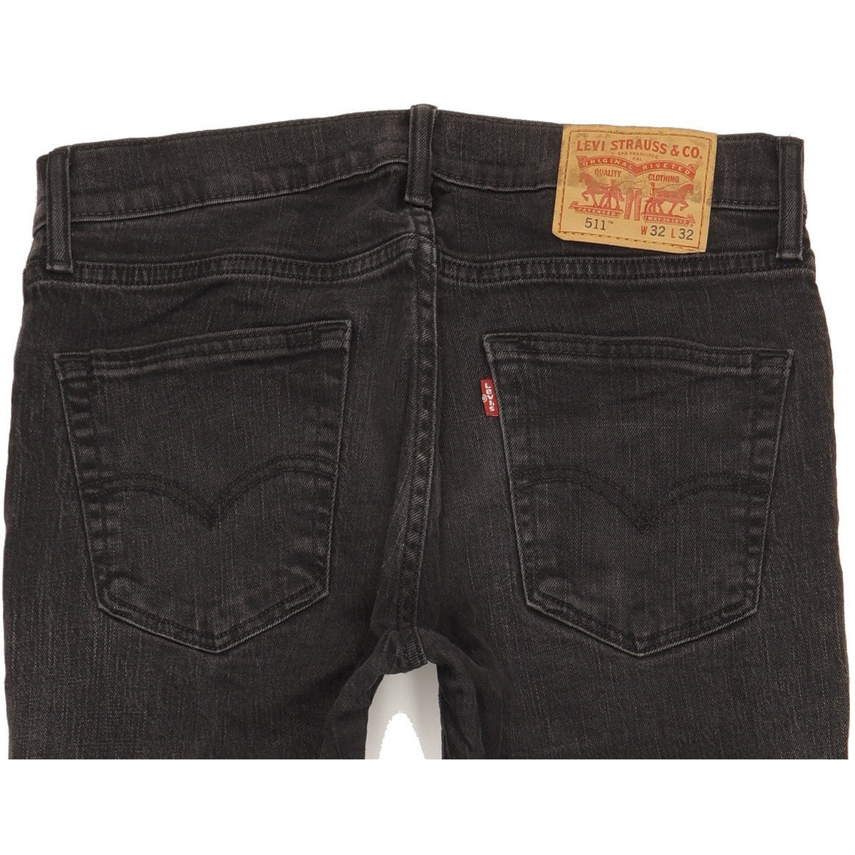 Levi's 511 Men Black Straight Slim Stretch Jeans W32 L30