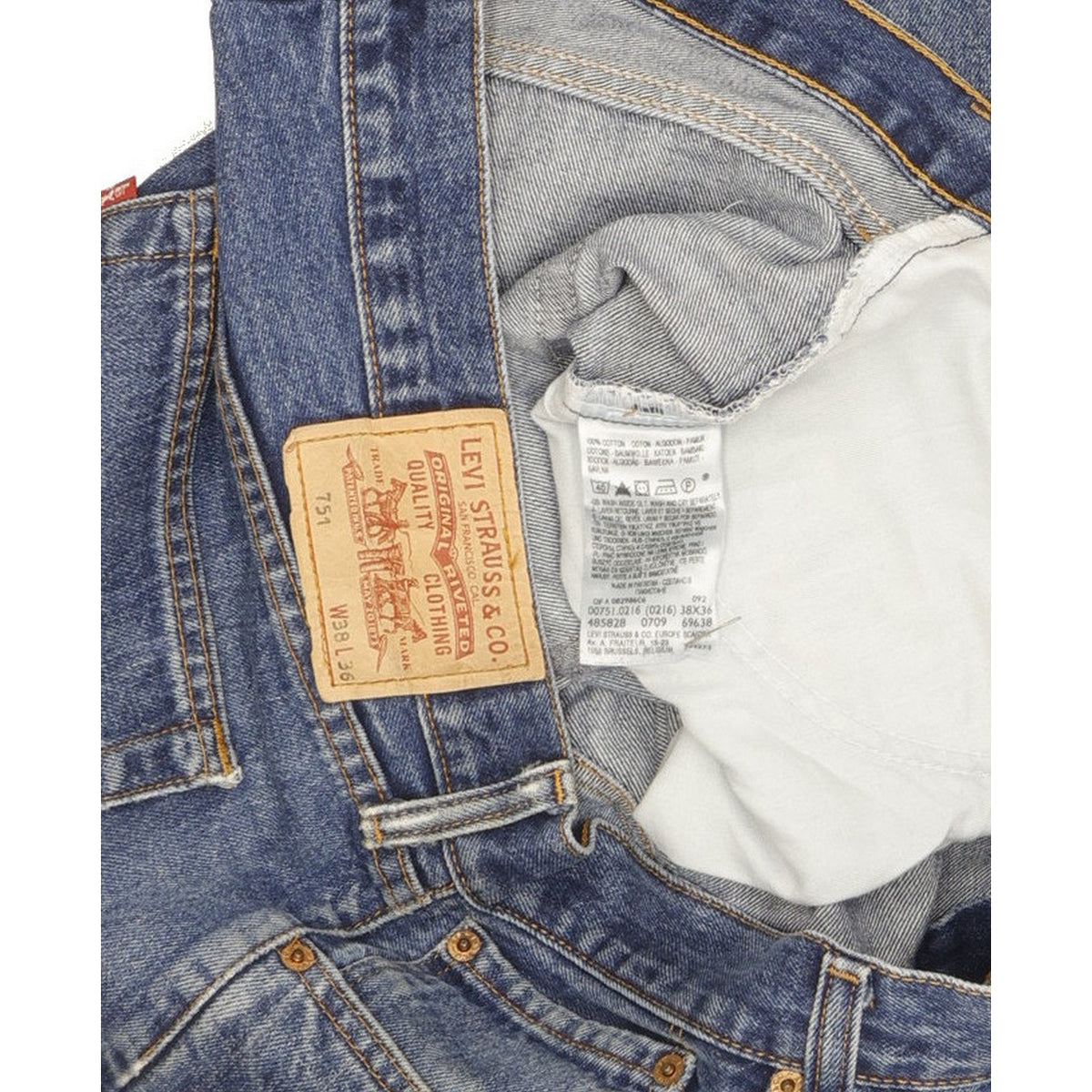 Levi's 751 Men Blue Straight Regular Jeans W38 L34