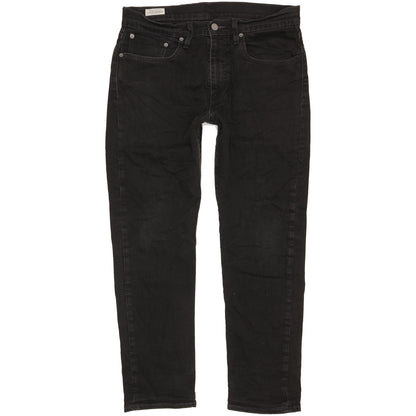 Levi's 502 Men Black Tapered Regular Stretch Jeans W31 L28