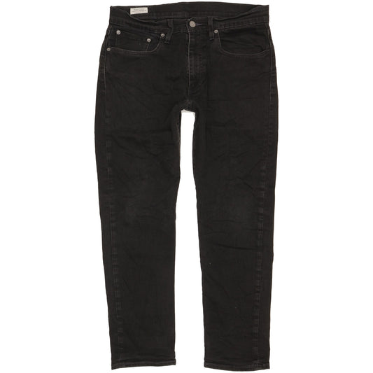 Levi's 502 Men Black Tapered Regular Stretch Jeans W31 L28