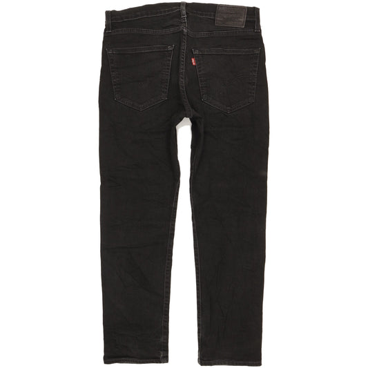 Levi's 502 Men Black Tapered Regular Stretch Jeans W31 L28