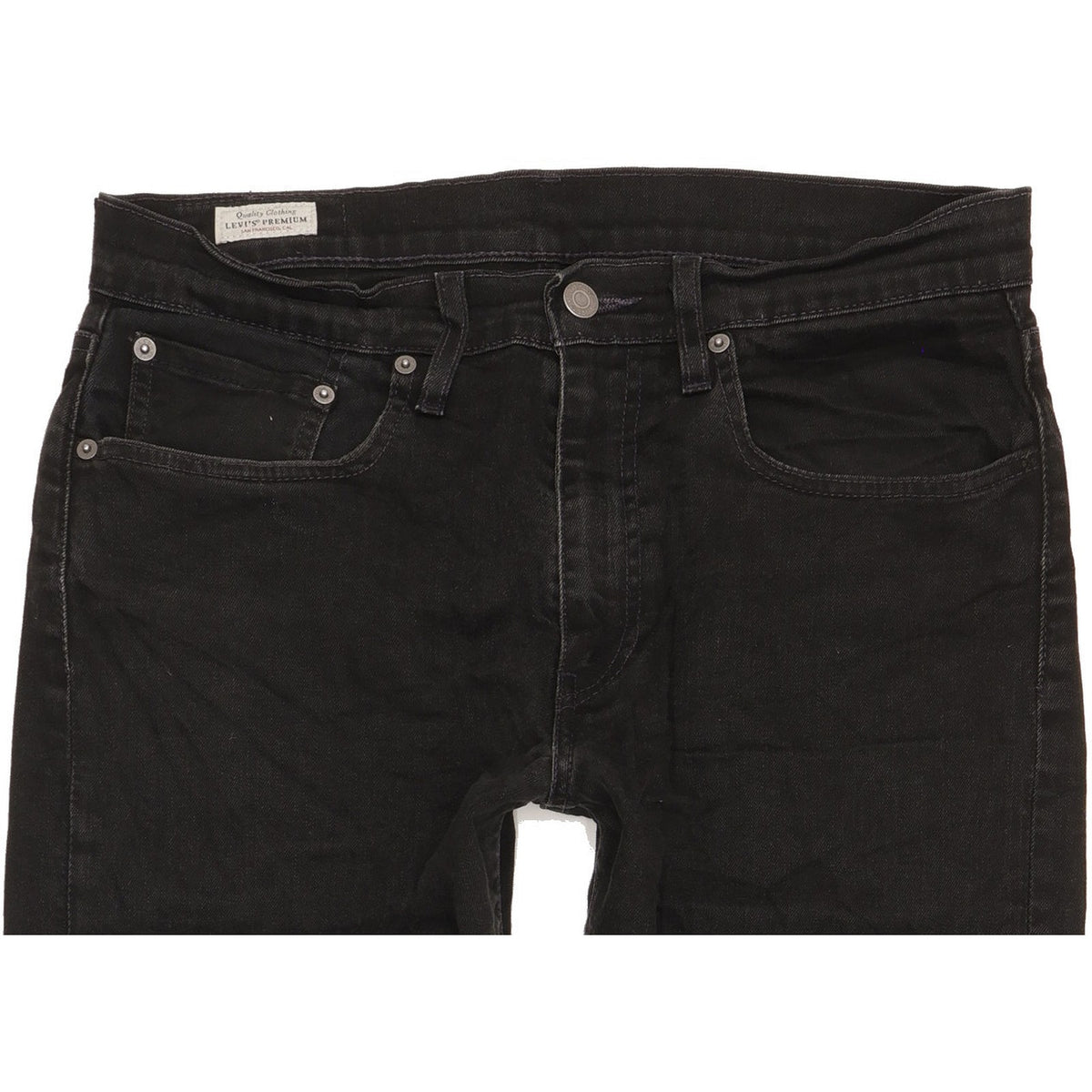 Levi's 502 Men Black Tapered Regular Stretch Jeans W31 L28