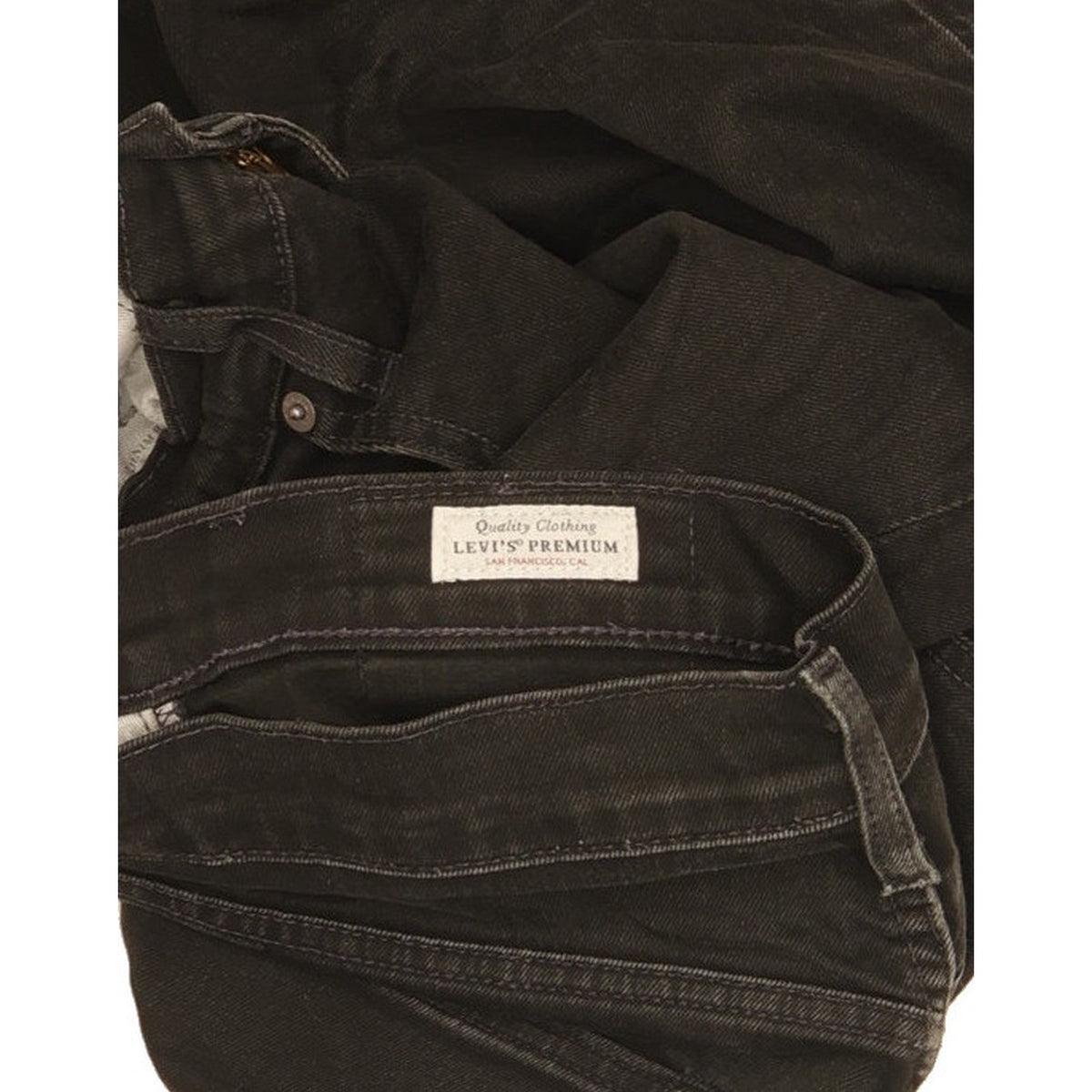 Levi's 502 Men Black Tapered Regular Stretch Jeans W31 L28
