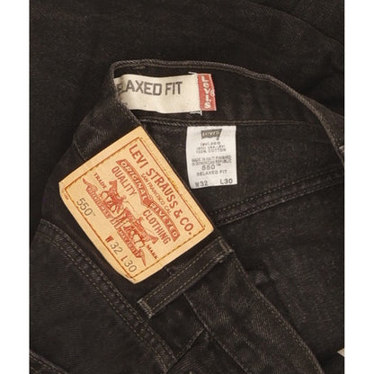 Levi's 550 Men Black Straight Relaxed Jeans W32 L29