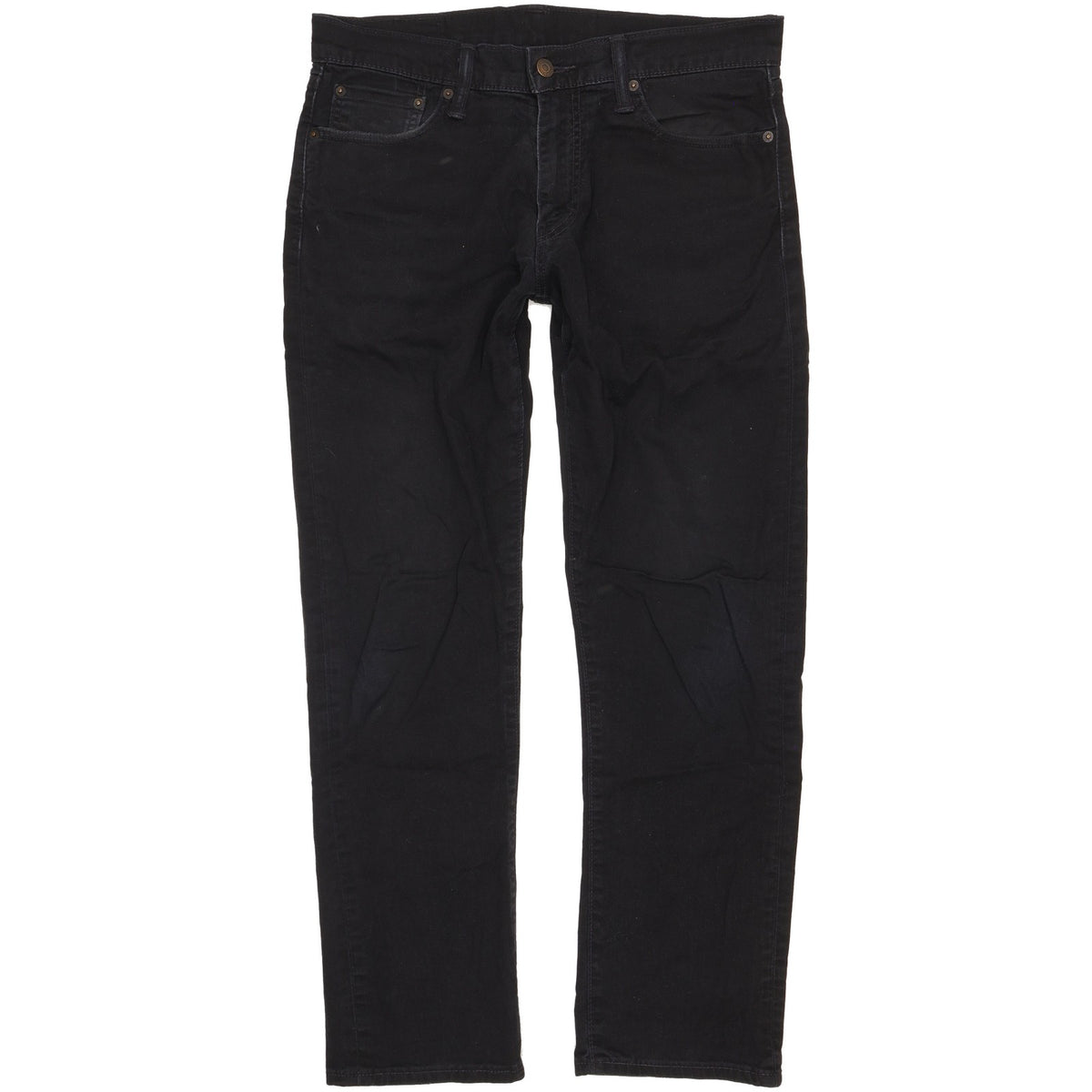 Levi's 504 Men Black Straight Regular Stretch Jeans W32 L29