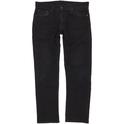 Levi's 504 Men Black Straight Regular Stretch Jeans W32 L29