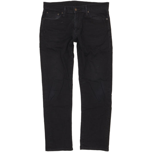 Levi's 504 Men Black Straight Regular Stretch Jeans W32 L29