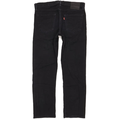 Levi's 504 Men Black Straight Regular Stretch Jeans W32 L29