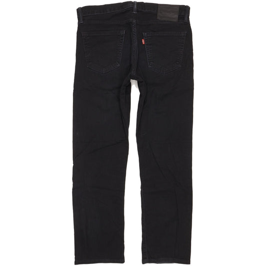 Levi's 504 Men Black Straight Regular Stretch Jeans W32 L29