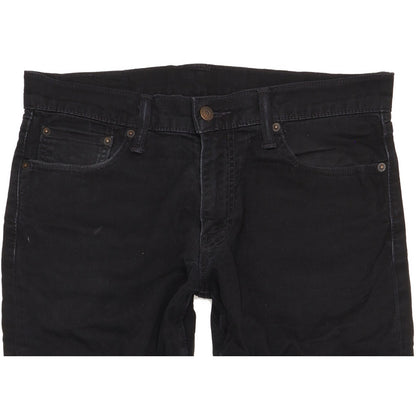 Levi's 504 Men Black Straight Regular Stretch Jeans W32 L29