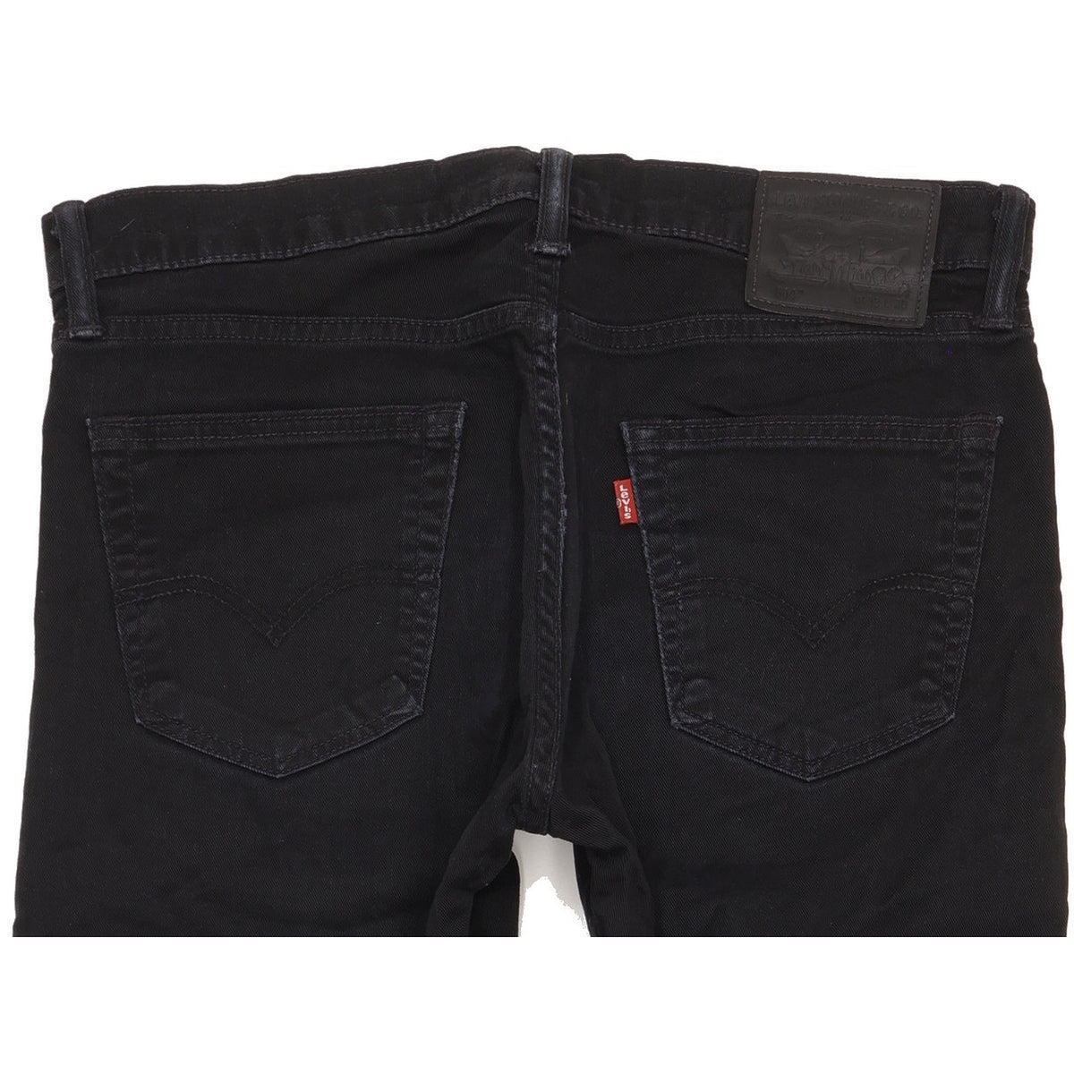 Levi's 504 Men Black Straight Regular Stretch Jeans W32 L29