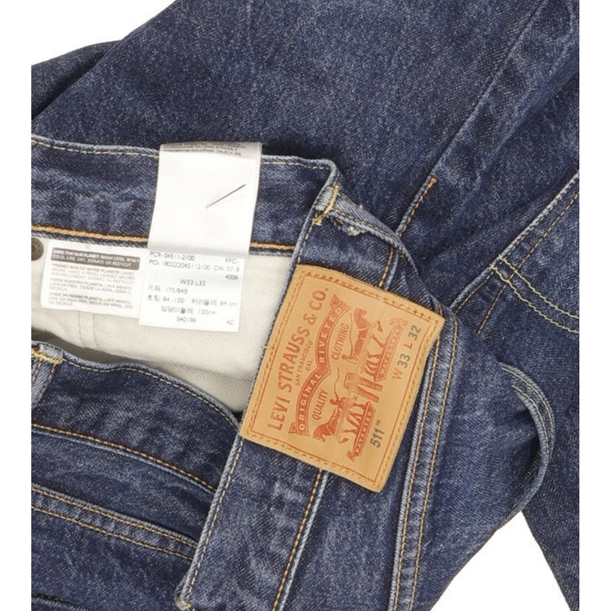 Levi's 511 Men Blue Straight Slim Jeans W33 L31