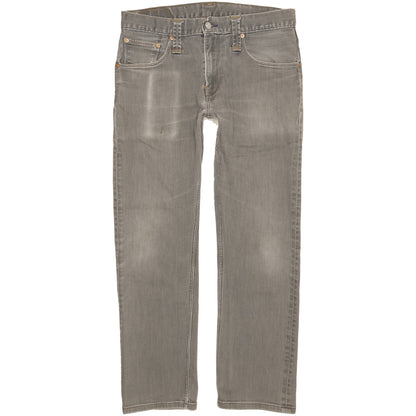 Levi's 504 Men Grey Straight Regular Stretch Jeans W32 L27