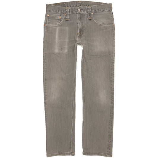 Levi's 504 Men Grey Straight Regular Stretch Jeans W32 L27