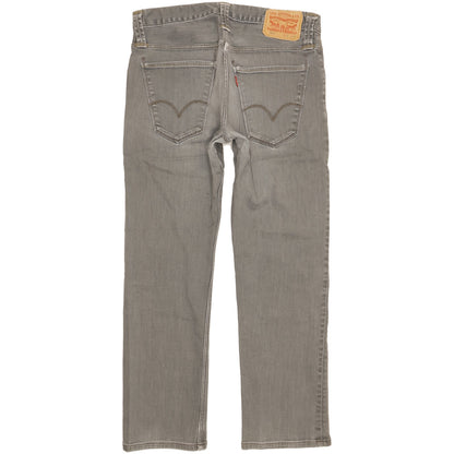 Levi's 504 Men Grey Straight Regular Stretch Jeans W32 L27