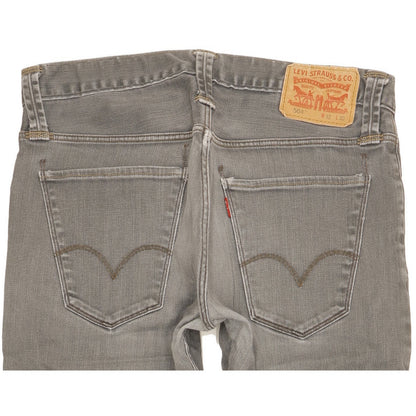 Levi's 504 Men Grey Straight Regular Stretch Jeans W32 L27