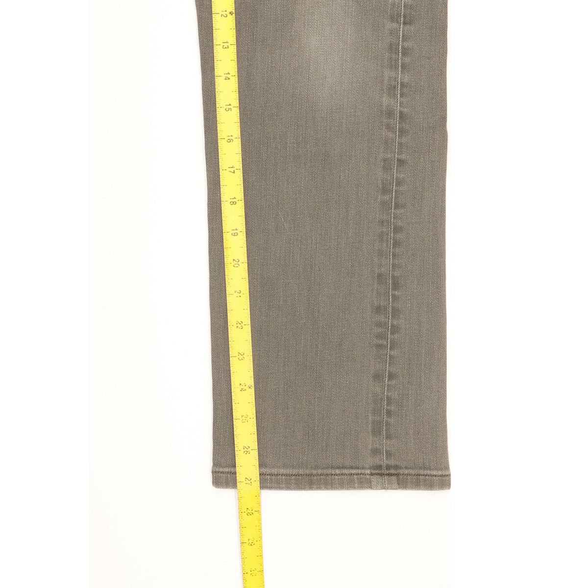 Levi's 504 Men Grey Straight Regular Stretch Jeans W32 L27