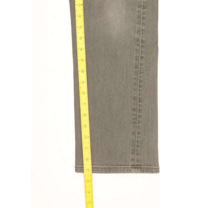 Levi's 504 Men Grey Straight Regular Stretch Jeans W32 L27