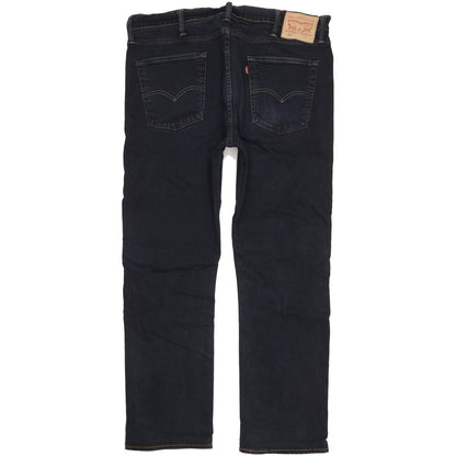 Levi's 513 Men Black Straight Regular Stretch Jeans W38 L31