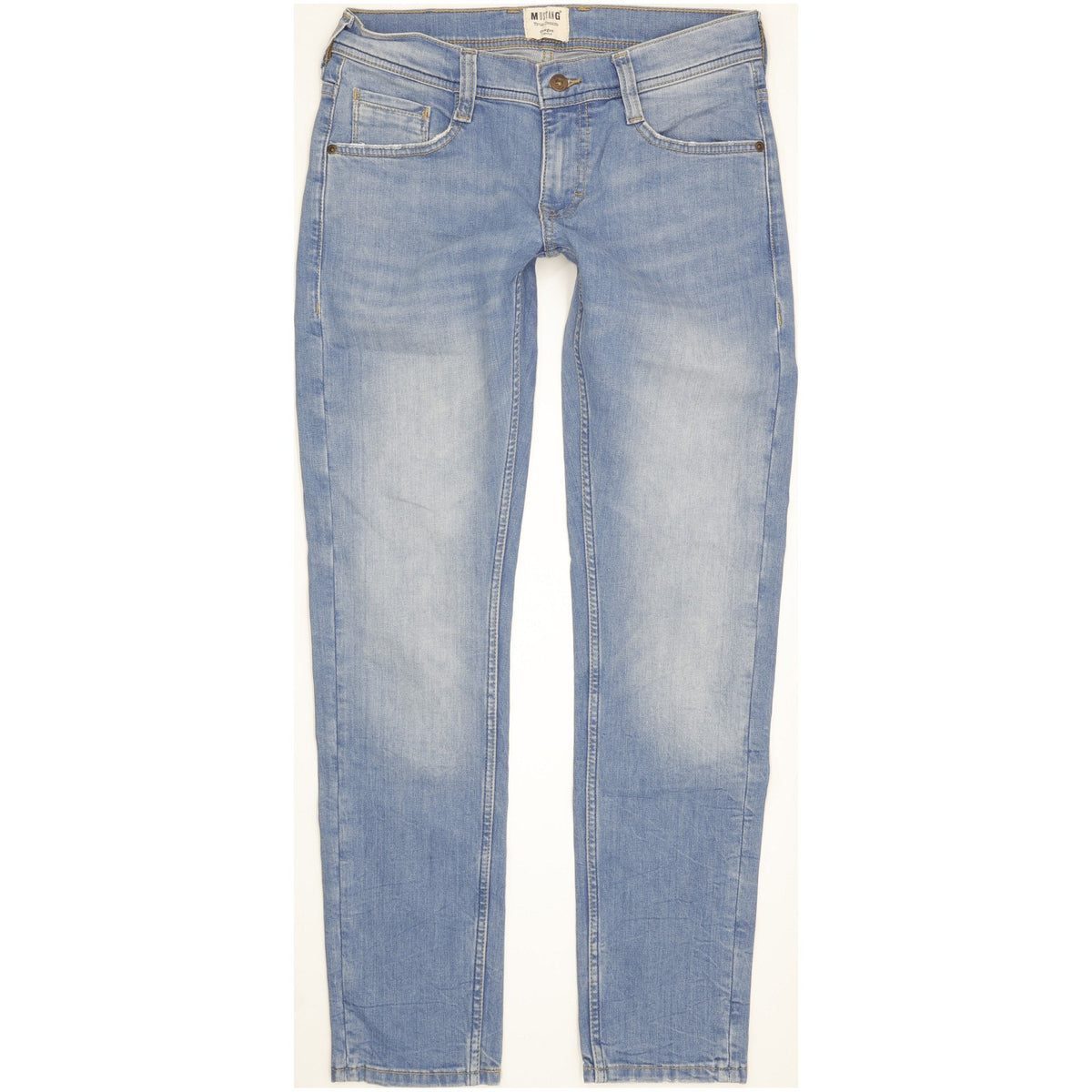 Mustang Oregon Men Blue Tapered Slim Stretch Jeans W30 L32