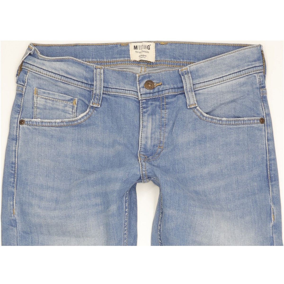 Mustang Oregon Men Blue Tapered Slim Stretch Jeans W30 L32