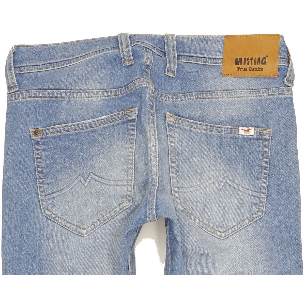 Mustang Oregon Men Blue Tapered Slim Stretch Jeans W30 L32