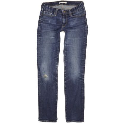 Levi's 712 Women Blue Straight Slim Stretch Jeans W28 L32