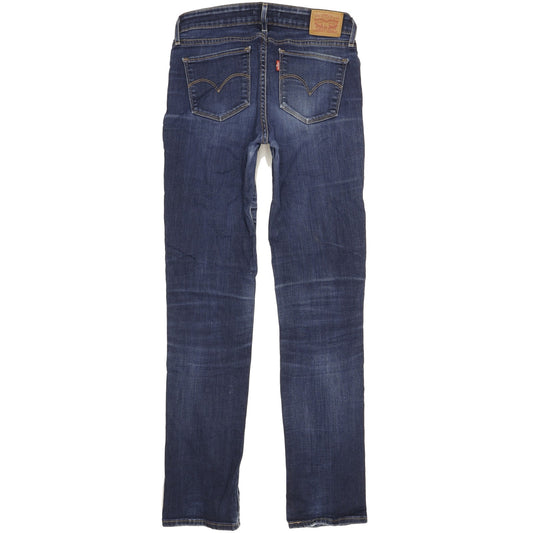 Levi's 712 Women Blue Straight Slim Stretch Jeans W28 L32