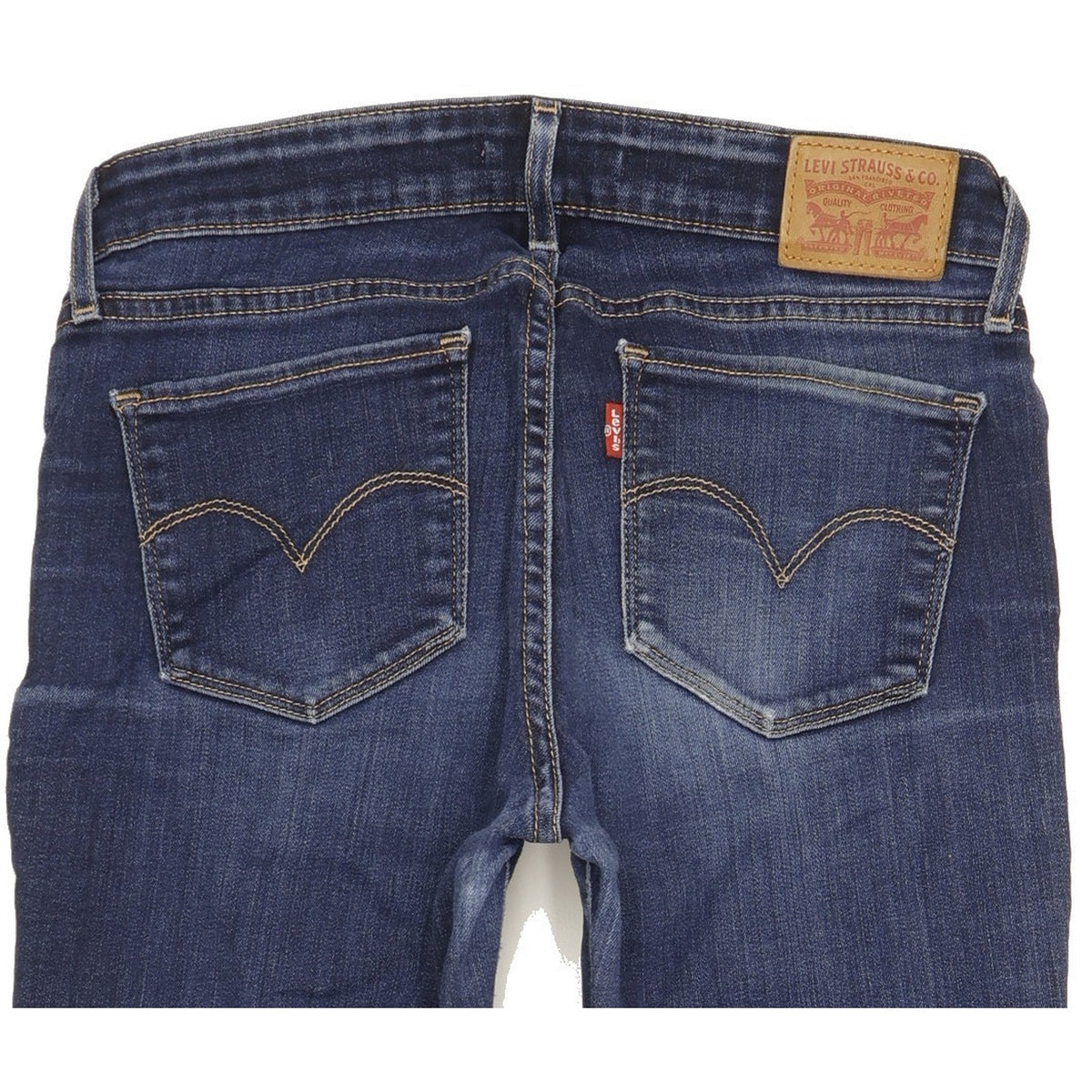Levi's 712 Women Blue Straight Slim Stretch Jeans W28 L32
