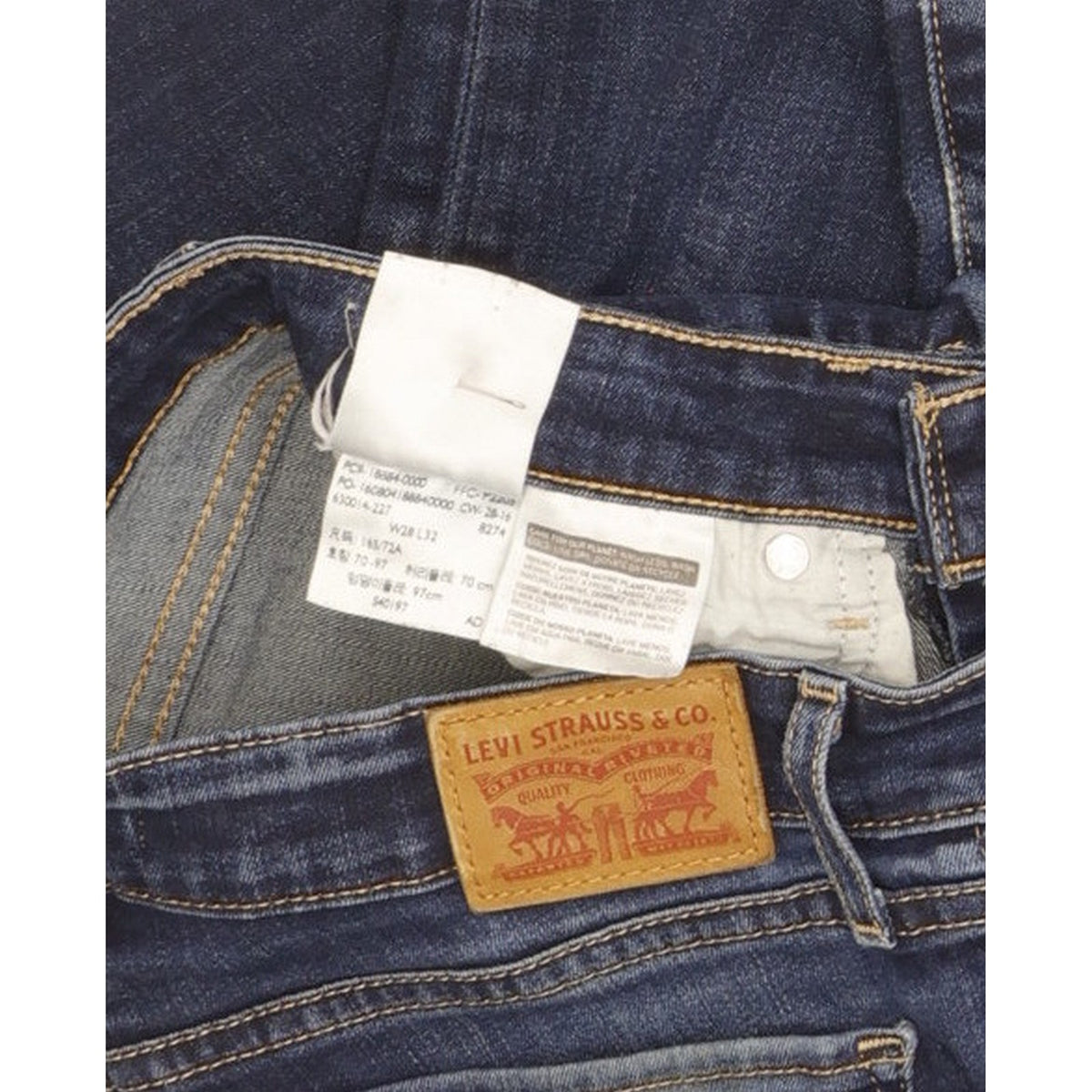 Levi's 712 Women Blue Straight Slim Stretch Jeans W28 L32