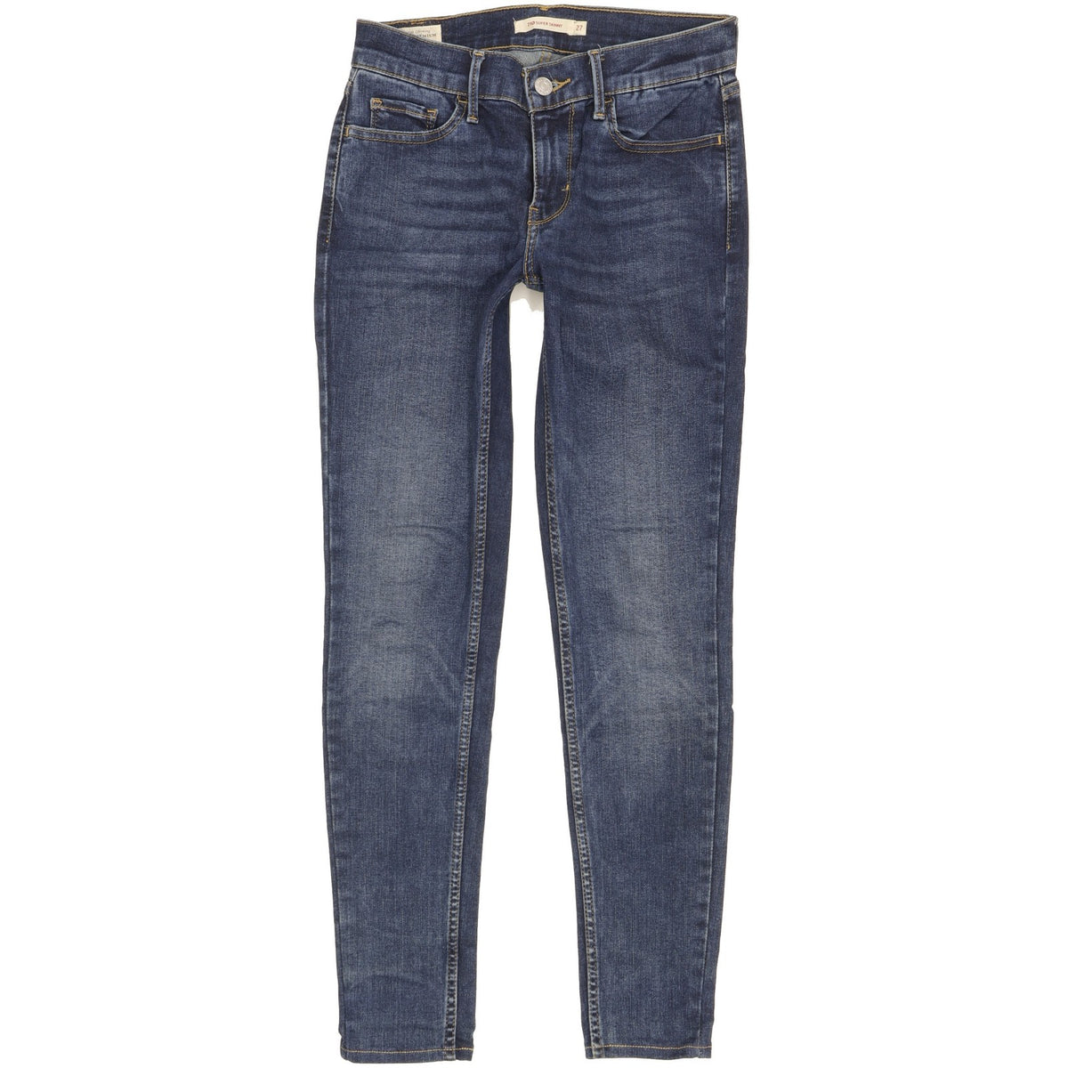 Levi's 710 Super Women Blue Skinny Slim Stretch Jeans W27 L28