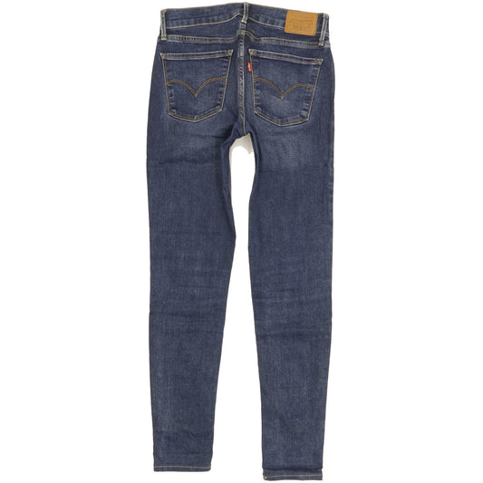 Levi's 710 Super Women Blue Skinny Slim Stretch Jeans W27 L28