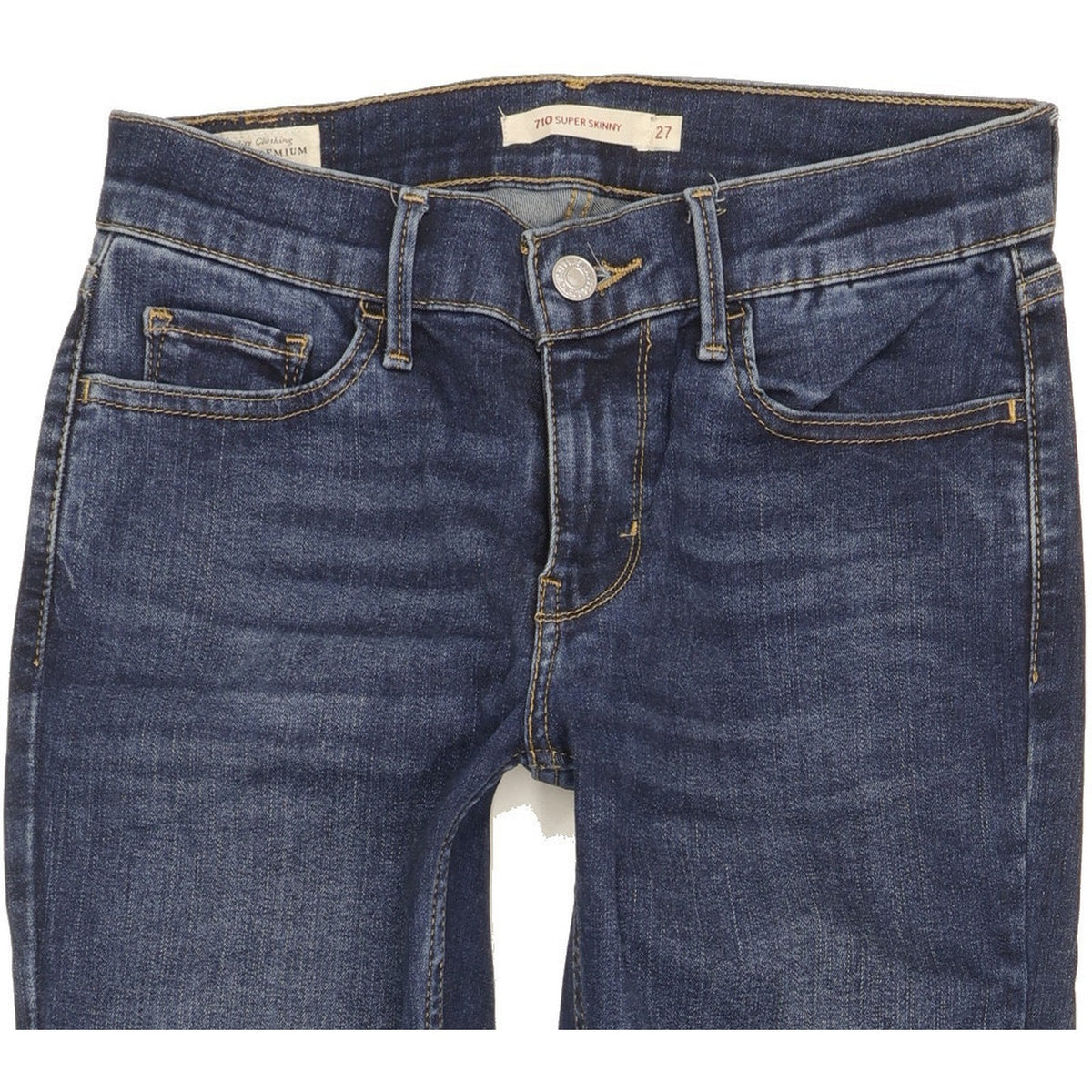 Levi's 710 Super Women Blue Skinny Slim Stretch Jeans W27 L28