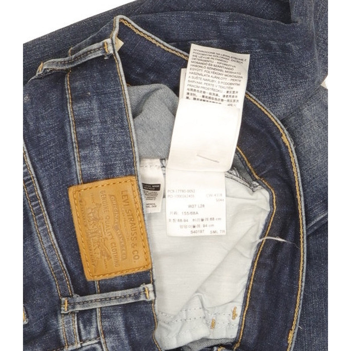 Levi's 710 Super Women Blue Skinny Slim Stretch Jeans W27 L28