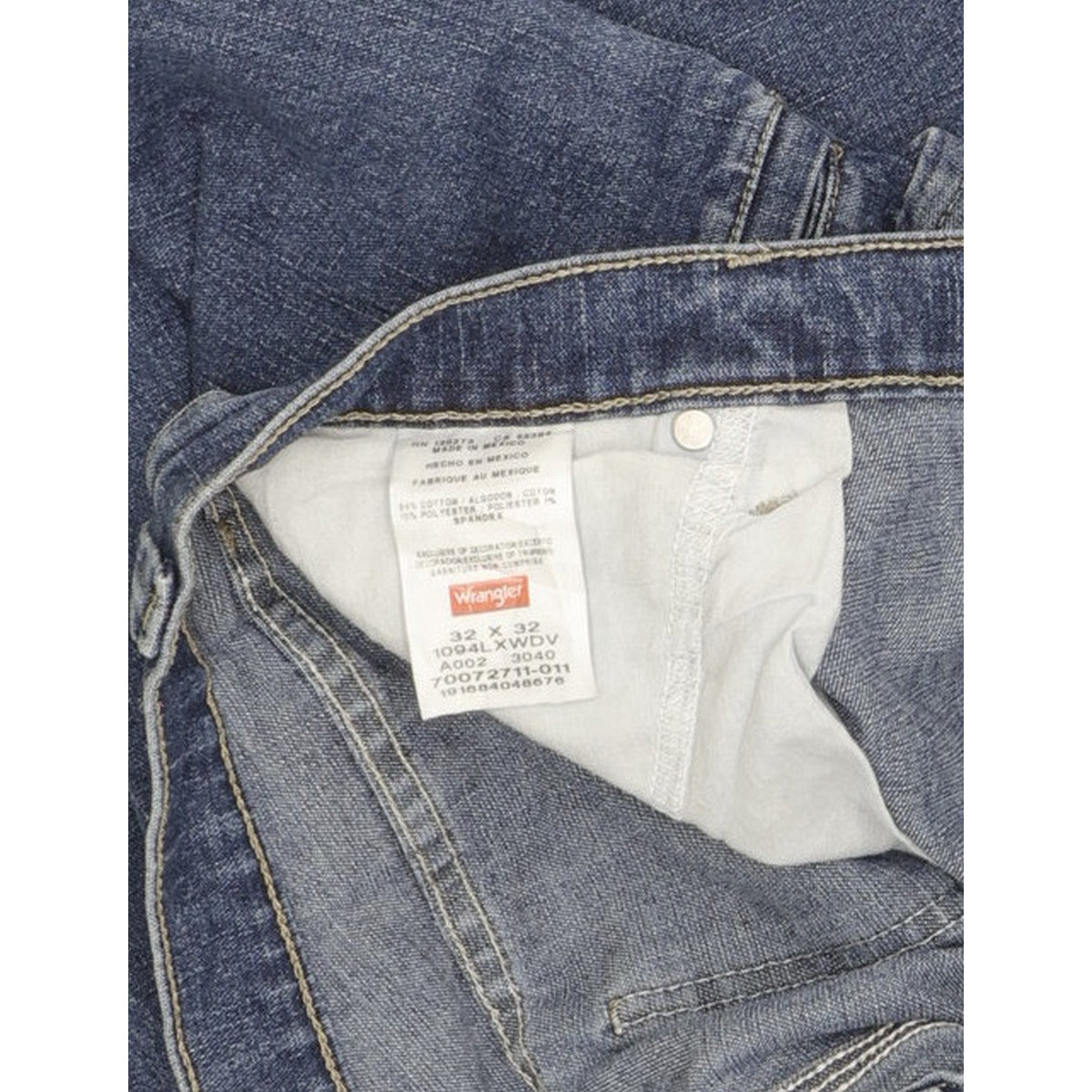 Wrangler Men Blue Straight Regular Stretch Jeans W32 L31