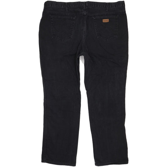 Wrangler Texas Men Black Straight Regular Jeans W46 L32