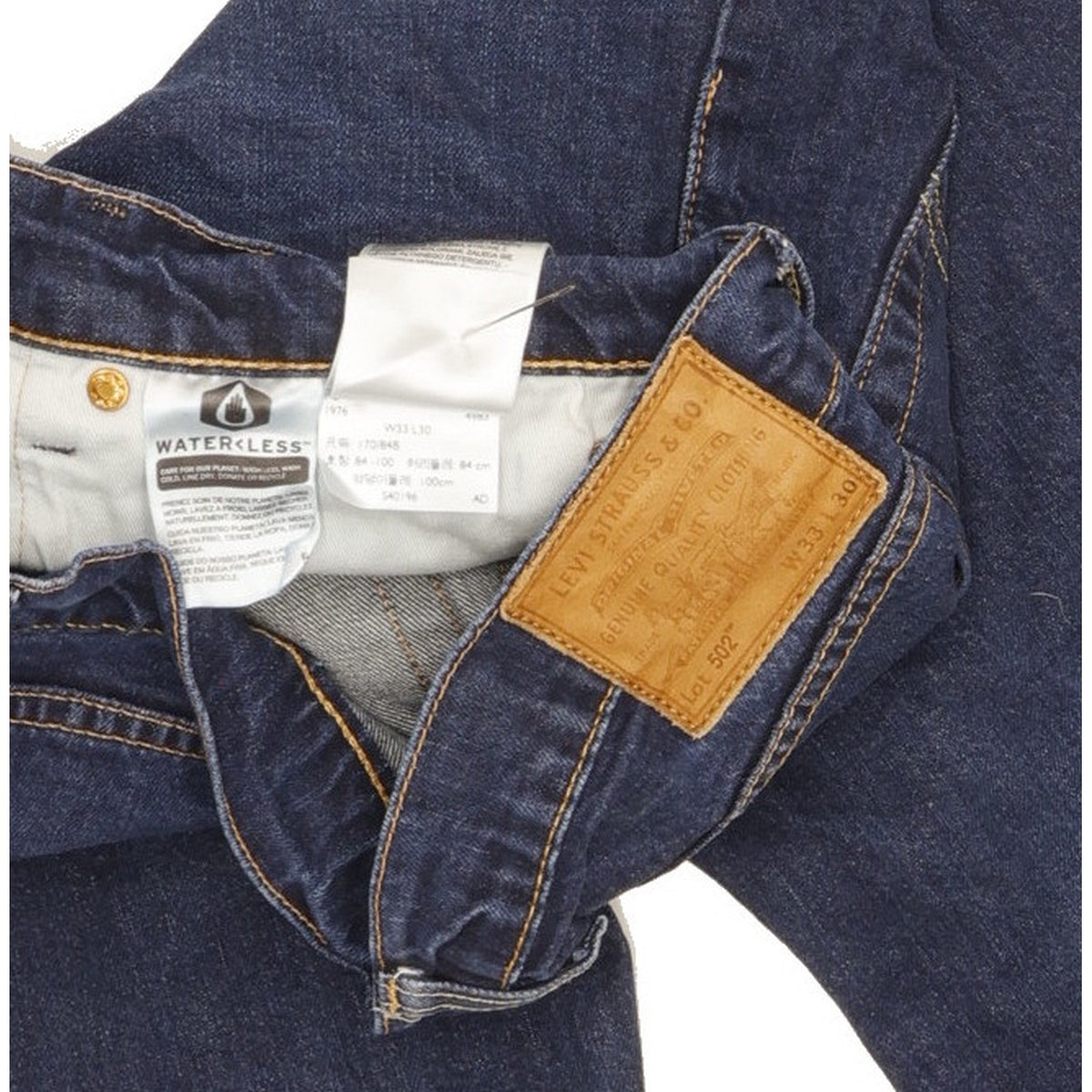 Levi's 502 Men Blue Tapered Regular Stretch Jeans W33 L28